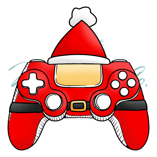 DTF Print - Christmas Gamer Santa Controller