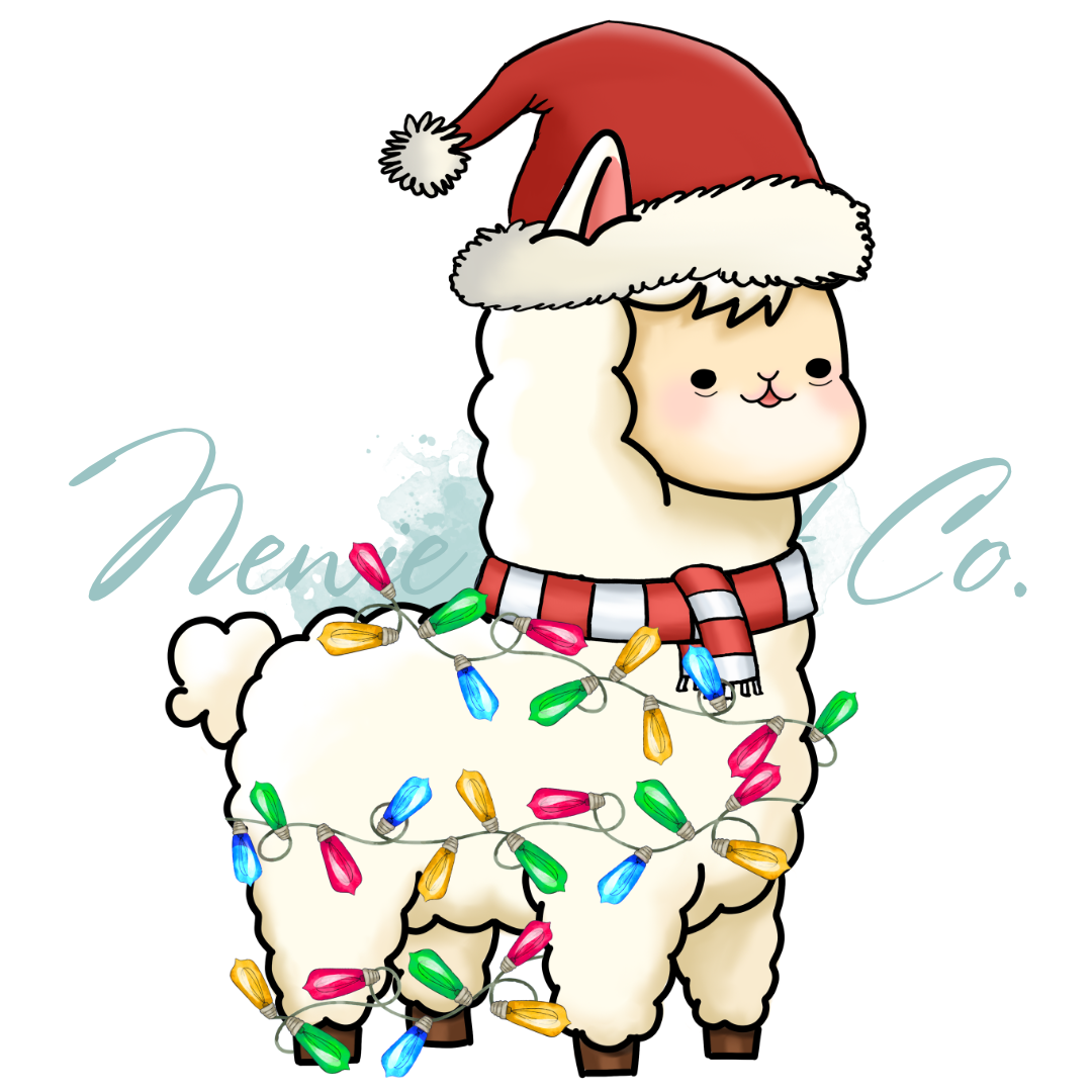 DTF Print - Christmas Llama