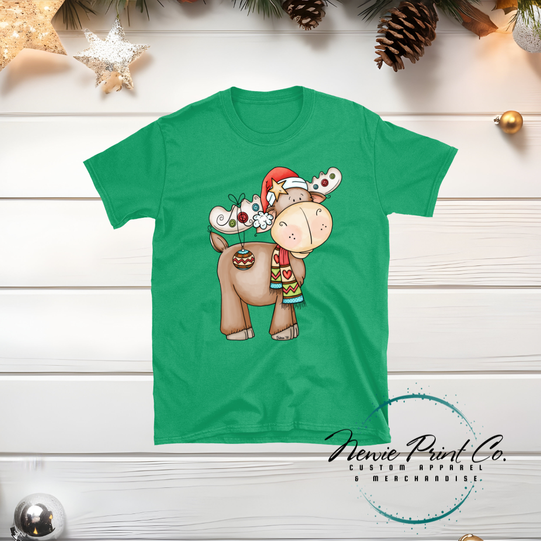 Christmas Moose - Christmas T-shirt