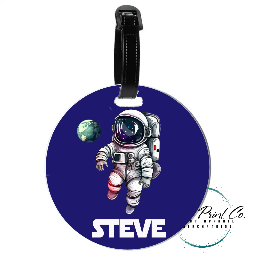 Astronaut Personalised PU Leather Keyrings/Bagtags