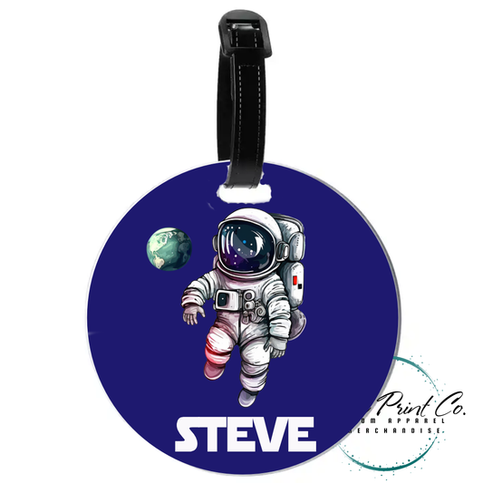 Astronaut Personalised PU Leather Keyrings/Bagtags