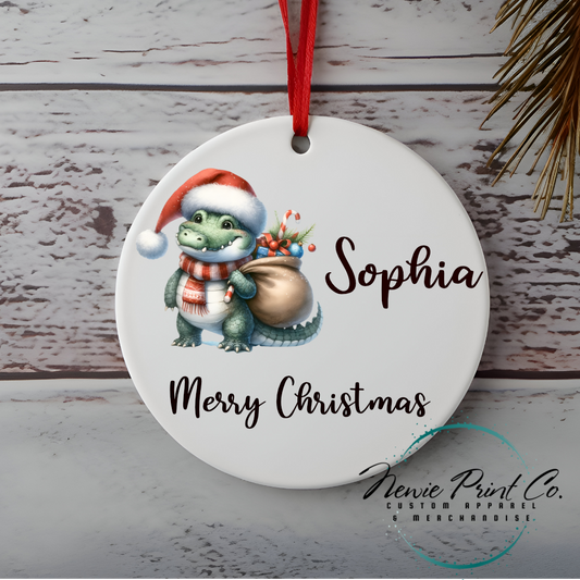 Personalised Ornament Crocodile - Christmas Keepsake