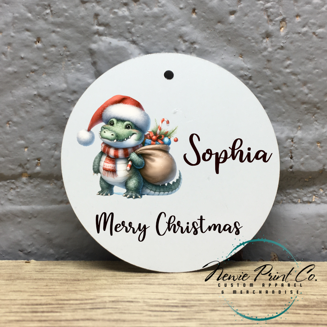 Personalised Ornament Crocodile - Christmas Keepsake