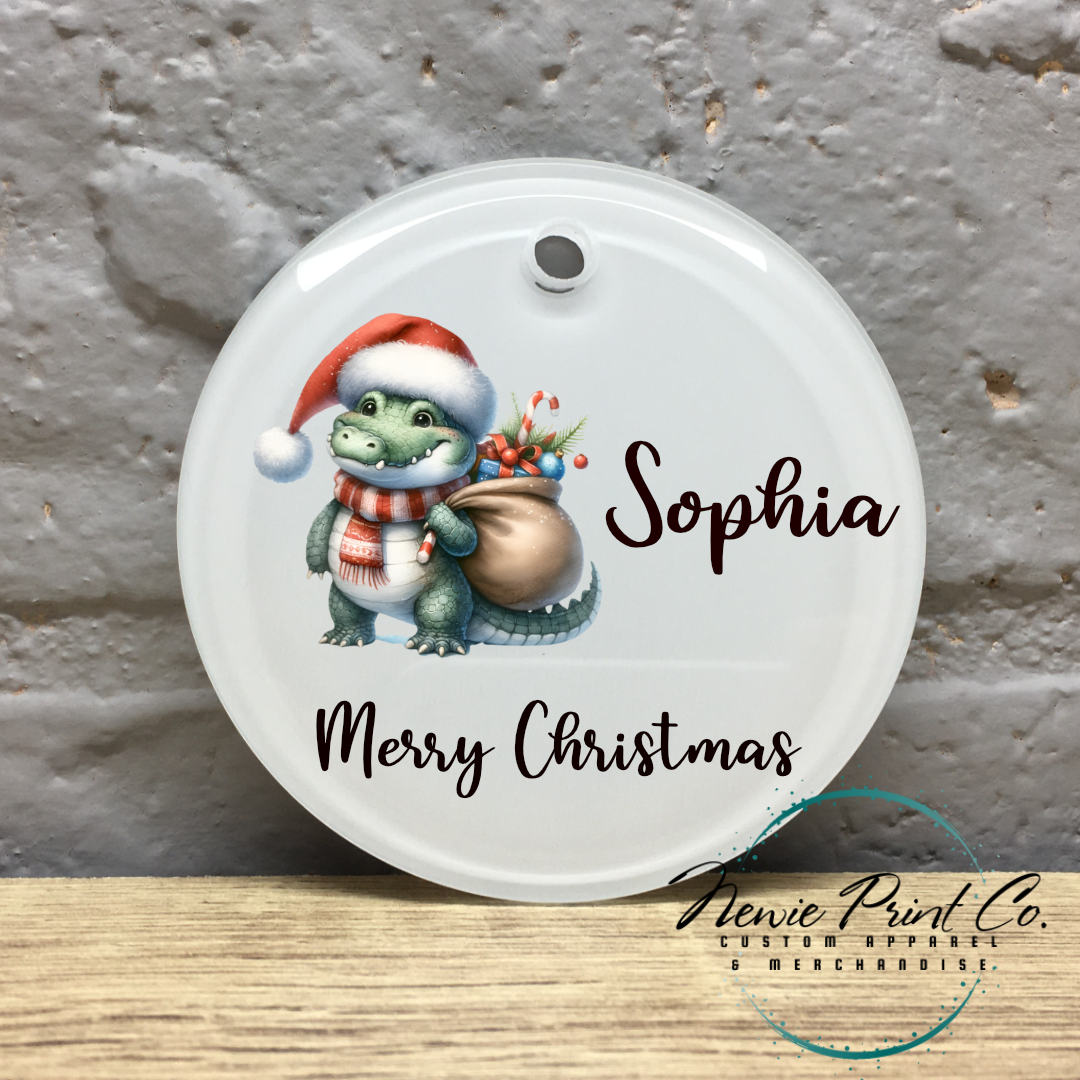 Personalised Ornament Crocodile - Christmas Keepsake