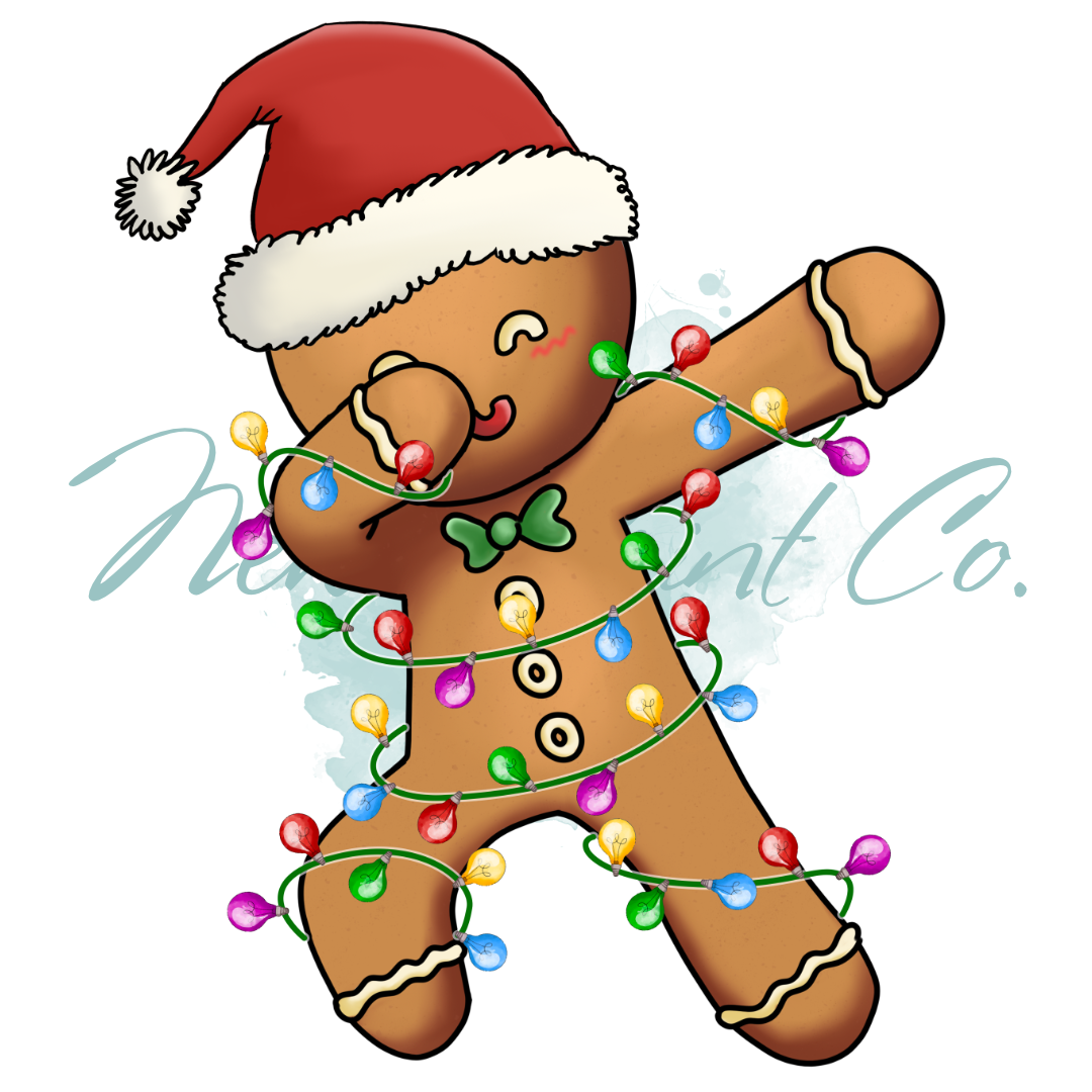 DTF Print - Dabbing Ginger Bread Man