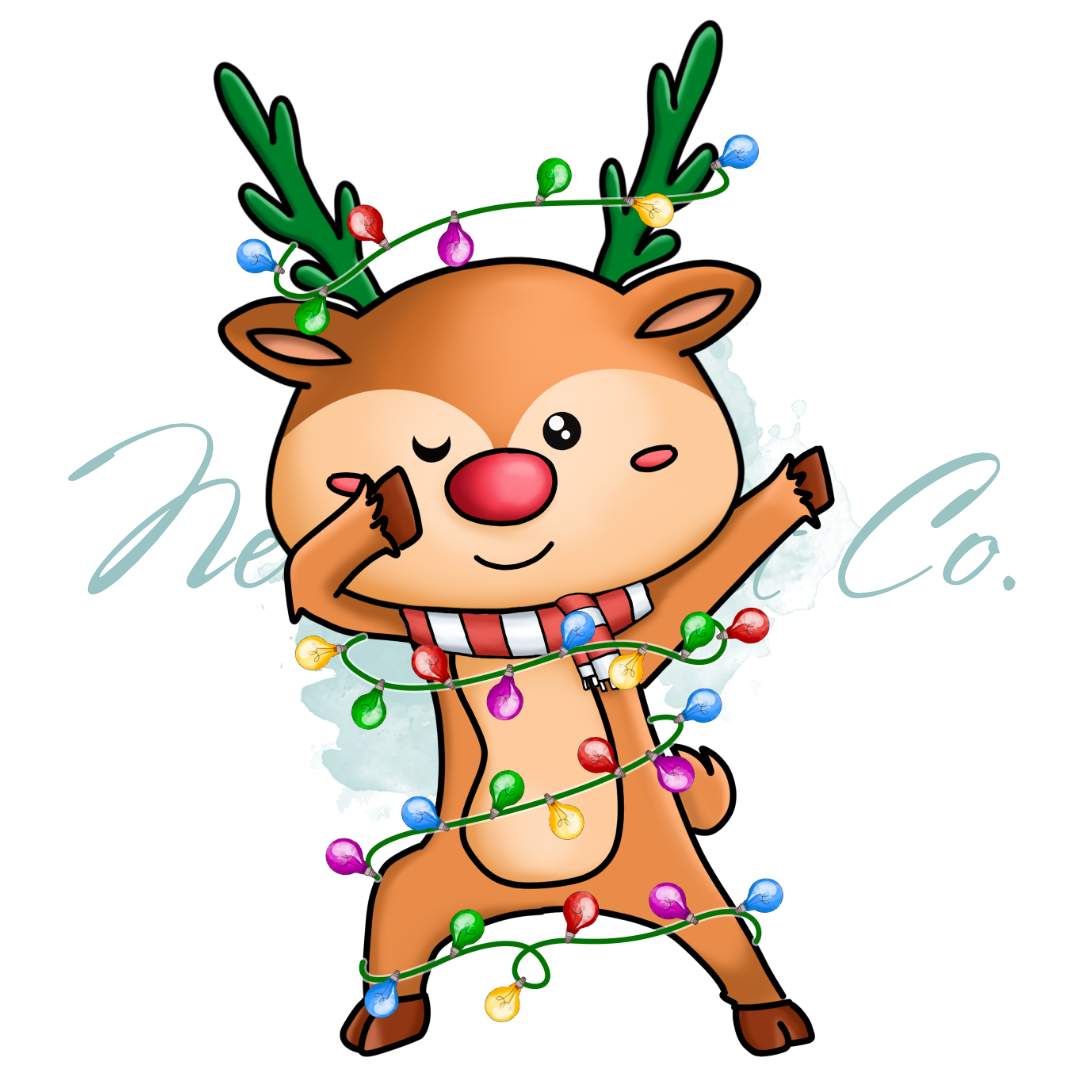 DTF Print - Dabbing Reindeer