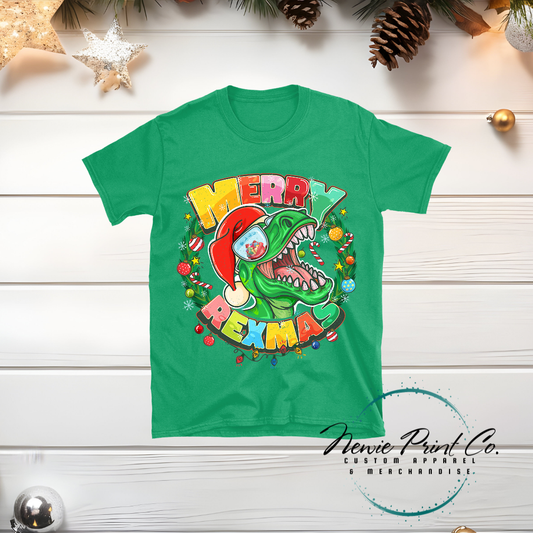 Dino Wreath - Christmas T-shirt