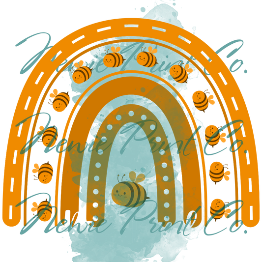 DTF Print - Harmony Day - Bee Kind Orange Logo