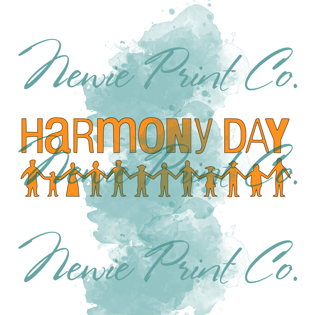 DTF Print - Harmony Day - Orange Logo