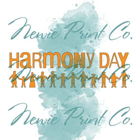 DTF Print - Harmony Day - Orange Logo