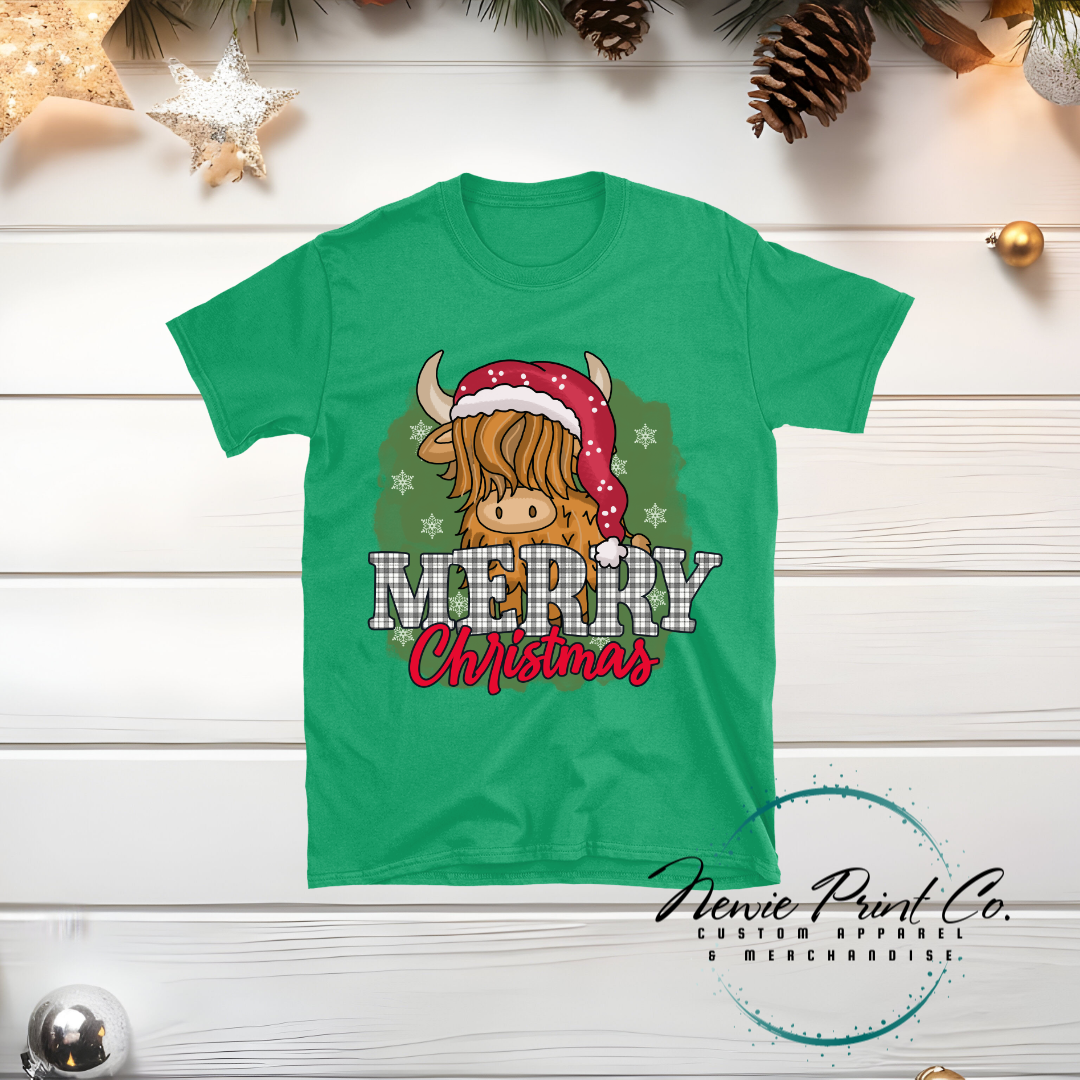 Highland Cow - Christmas T-shirt