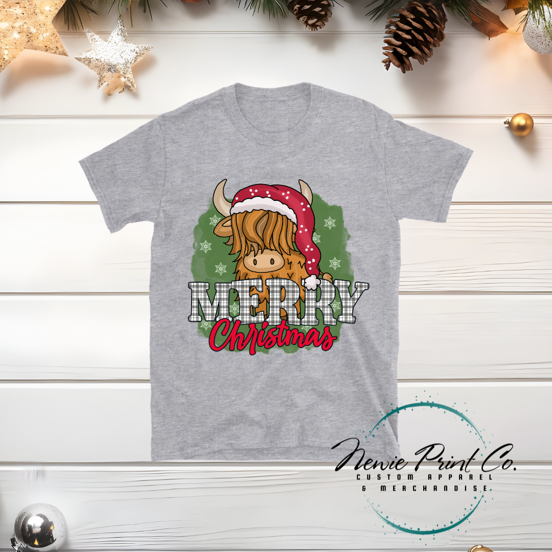 Highland Cow - Christmas T-shirt