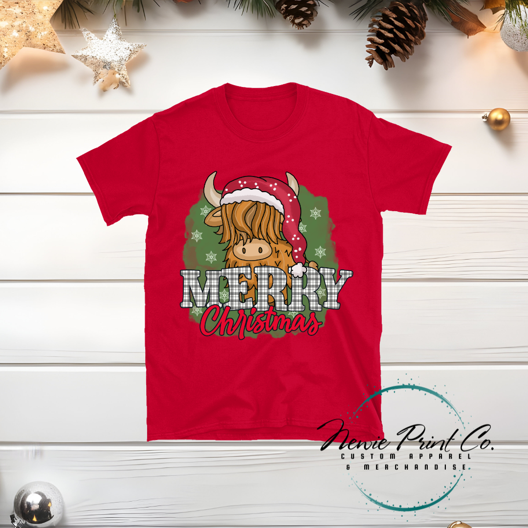 Highland Cow - Christmas T-shirt