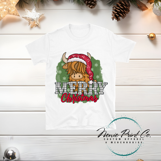 Highland Cow - Christmas T-shirt