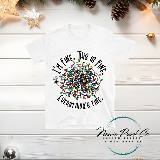 I'm Fine - Christmas T-shirt