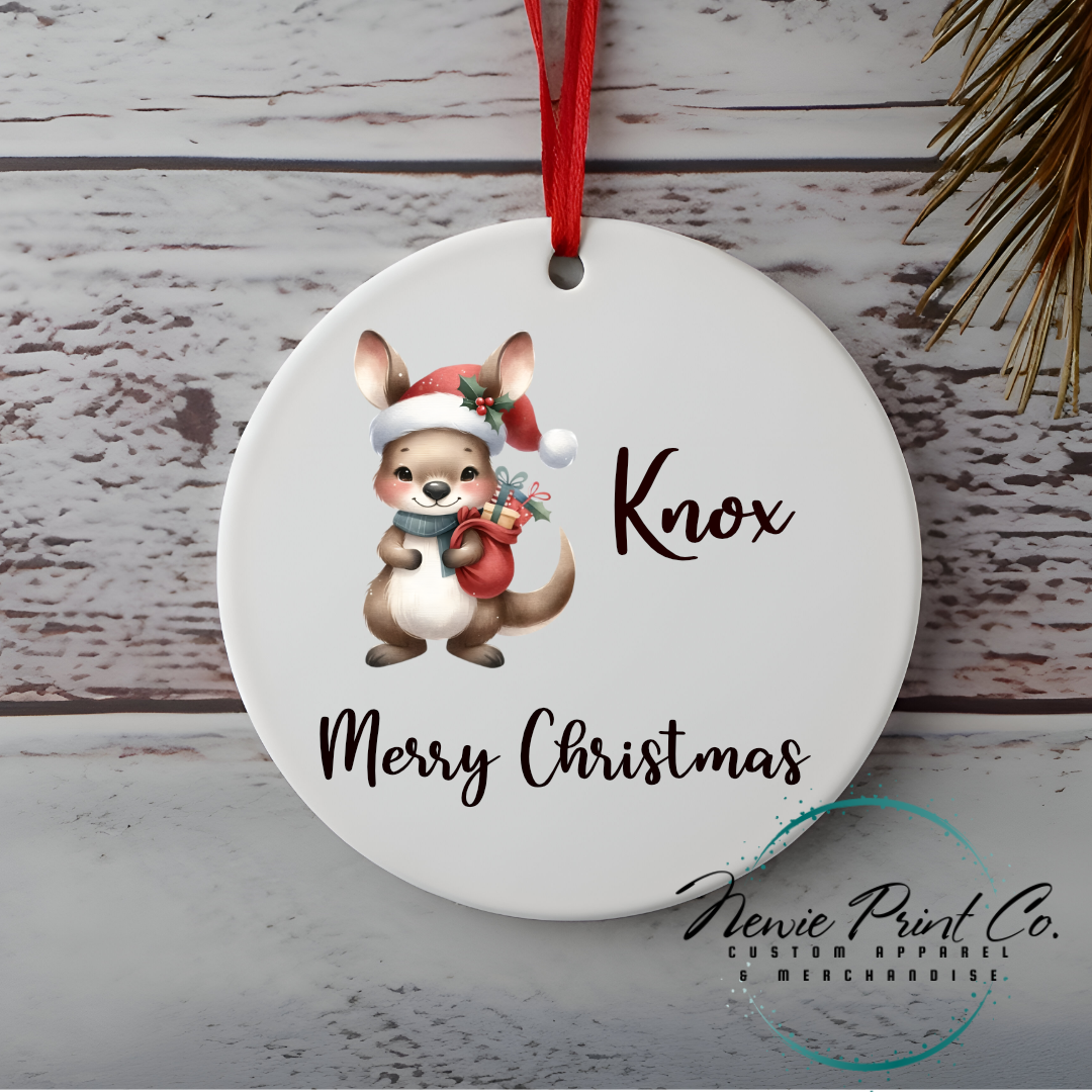 Personalised Ornament Christmas Kangaroo - Christmas Keepsake