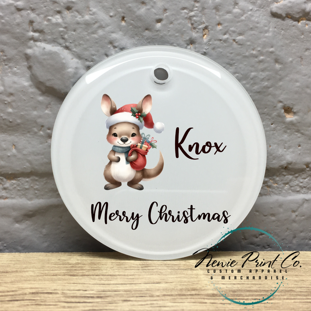 Personalised Ornament Christmas Kangaroo - Christmas Keepsake