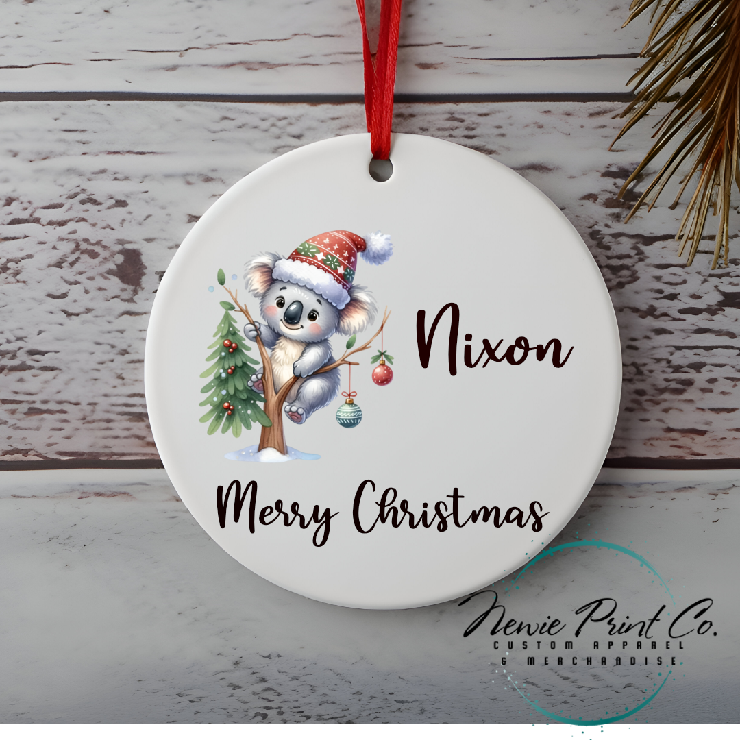 Personalised Ornament Christmas Koala - Christmas Keepsake