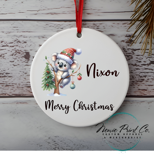 Personalised Ornament Christmas Koala - Christmas Keepsake