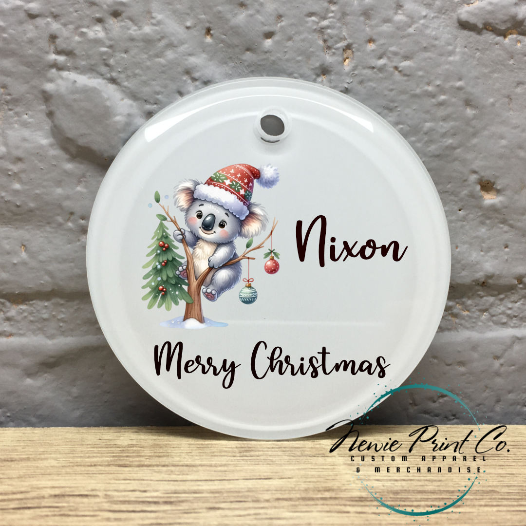 Personalised Ornament Christmas Koala - Christmas Keepsake