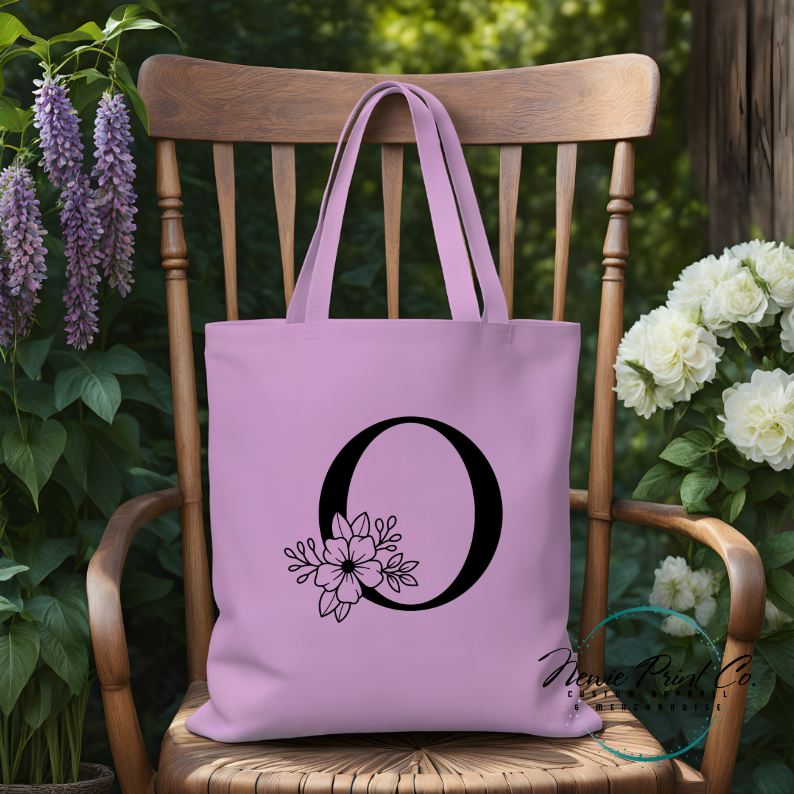 Monogram Initial Name - Personalized Tote/Library Bags