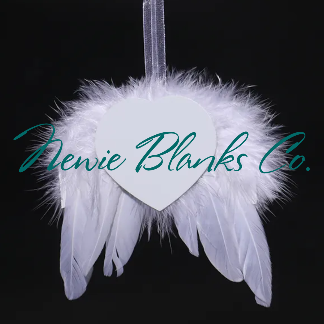 Blank Aluminum Feather Sublimation Ornament - Heart