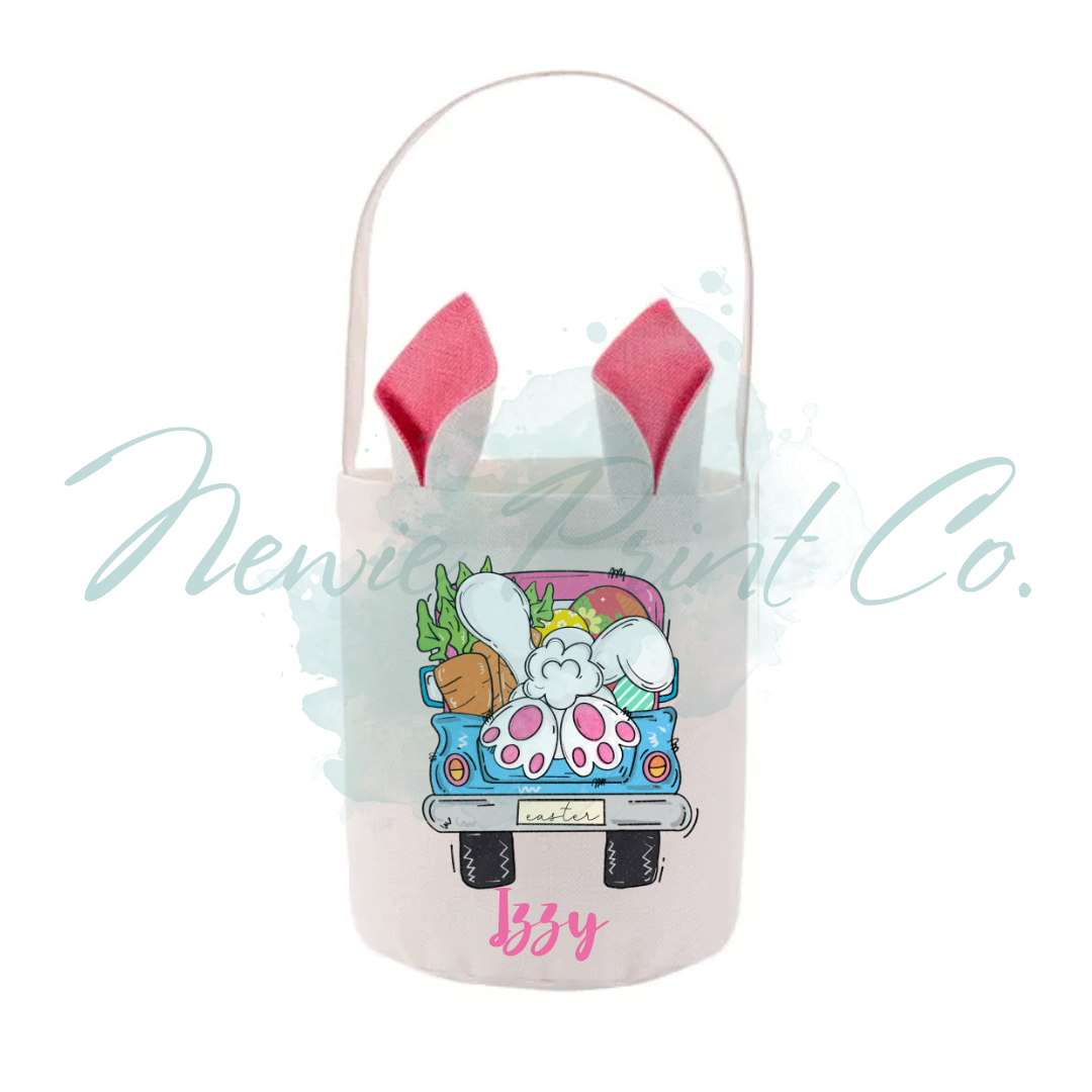 Easter Personalized Tote Bag - Bunny Truck