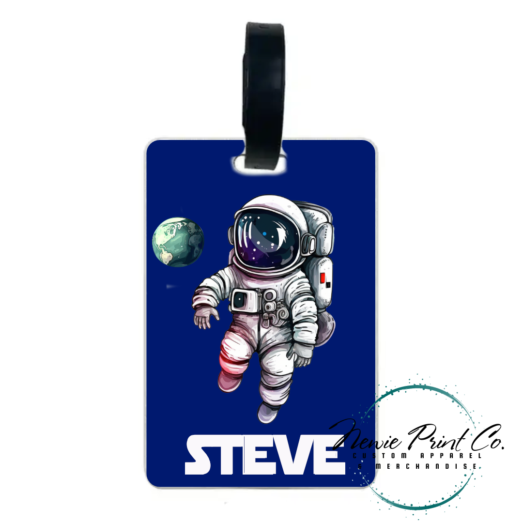 Astronaut Personalised PU Leather Keyrings/Bagtags