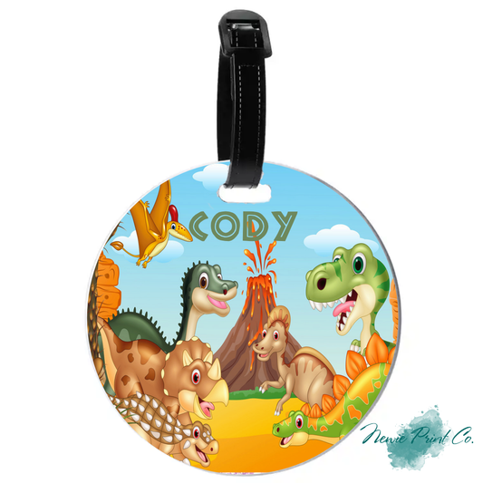 Dinosaur 2 - Personalized PU Leather Keyrings/Bagtags