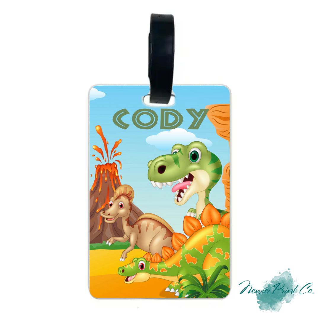 Dinosaur 2 - Personalized PU Leather Keyrings/Bagtags