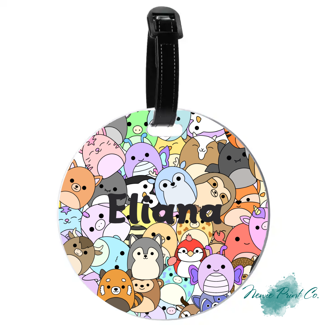 Squishies - Personalized PU Leather Keyrings/Bagtags