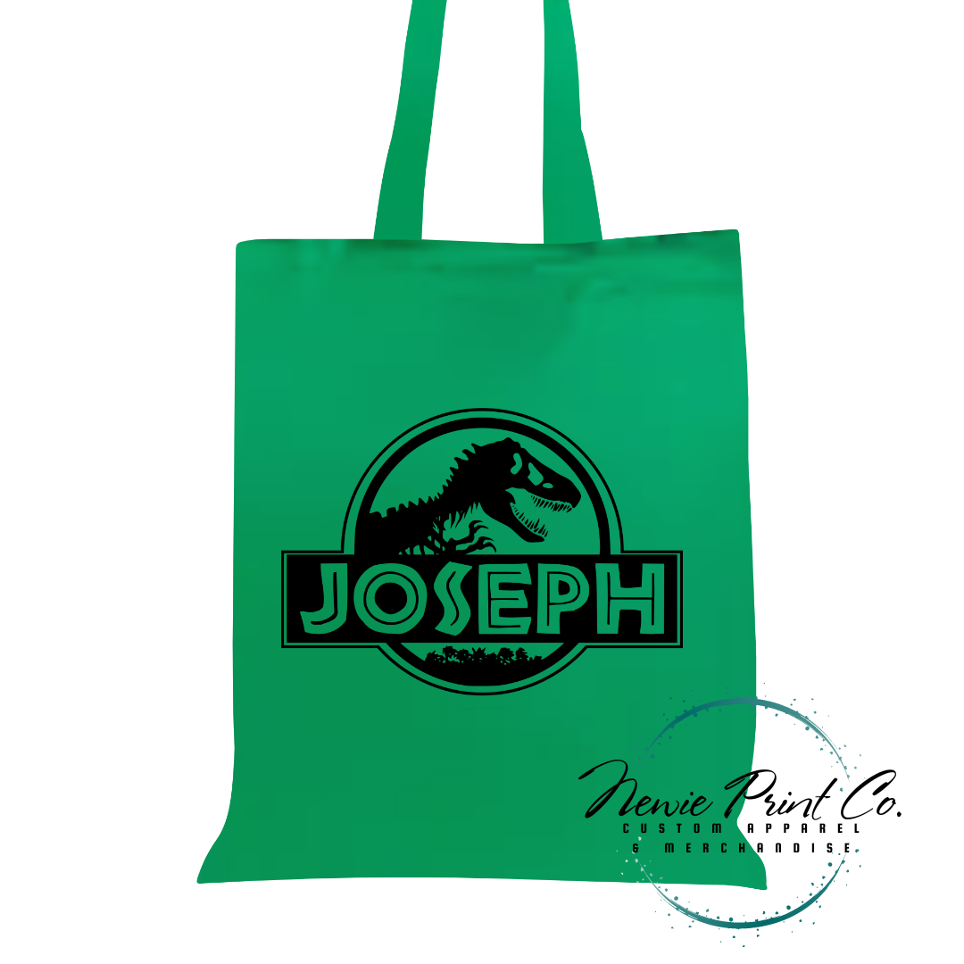 Jurassic - Personalized Tote/Library Bag