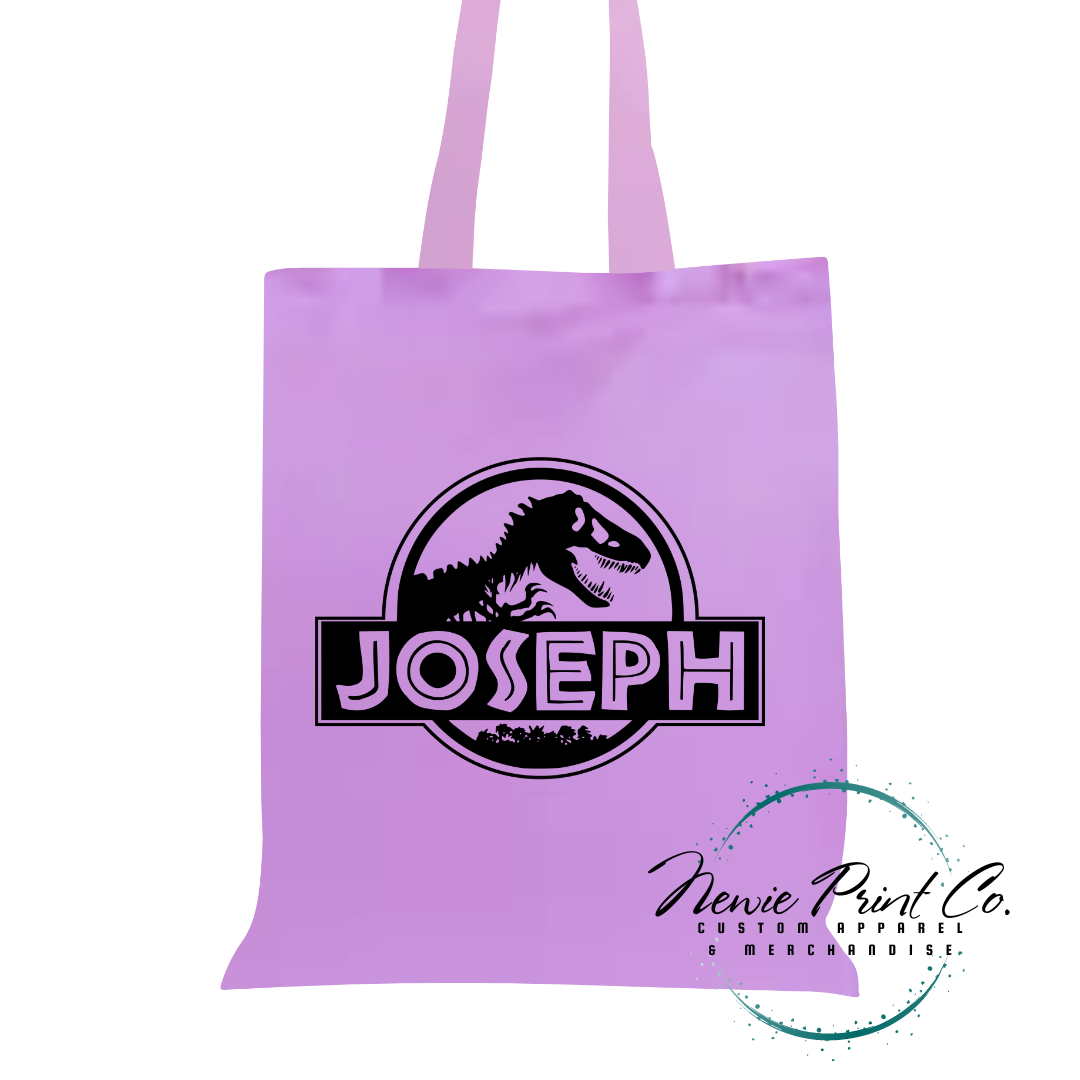 Jurassic - Personalized Tote/Library Bag