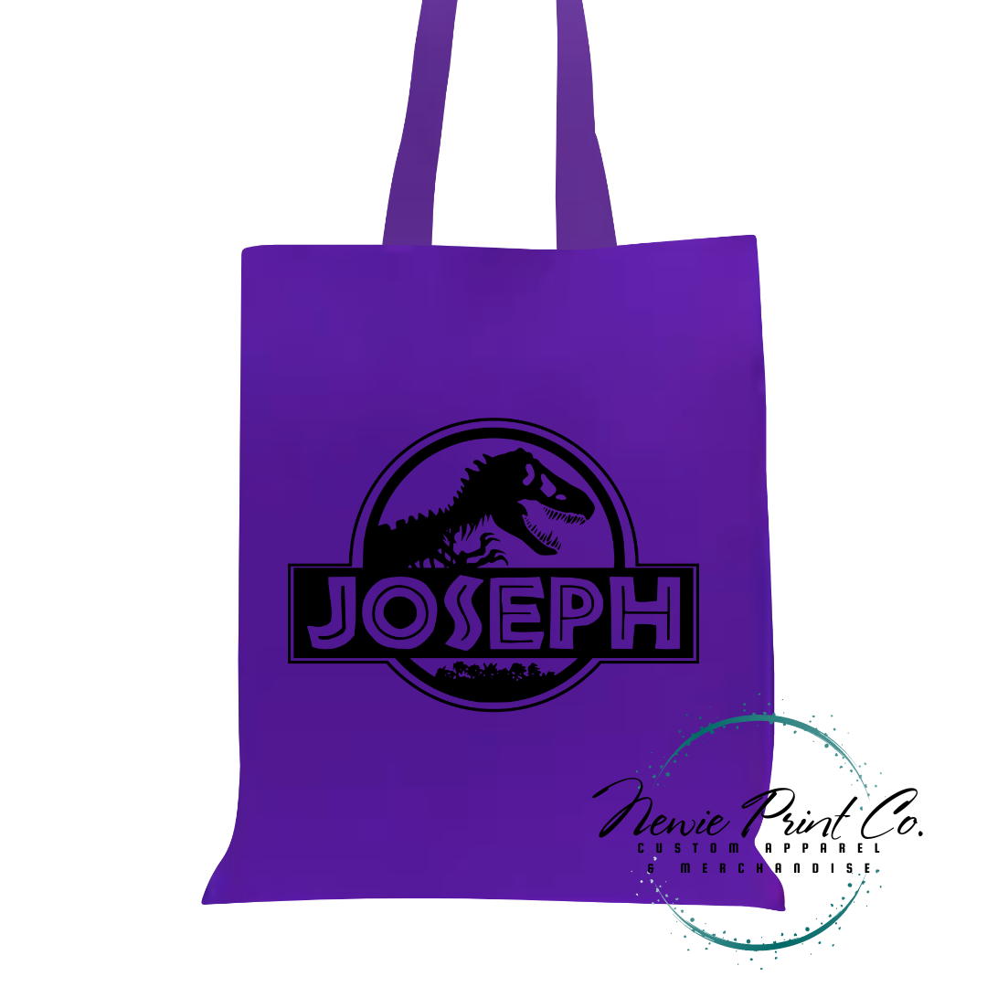 Jurassic - Personalized Tote/Library Bag