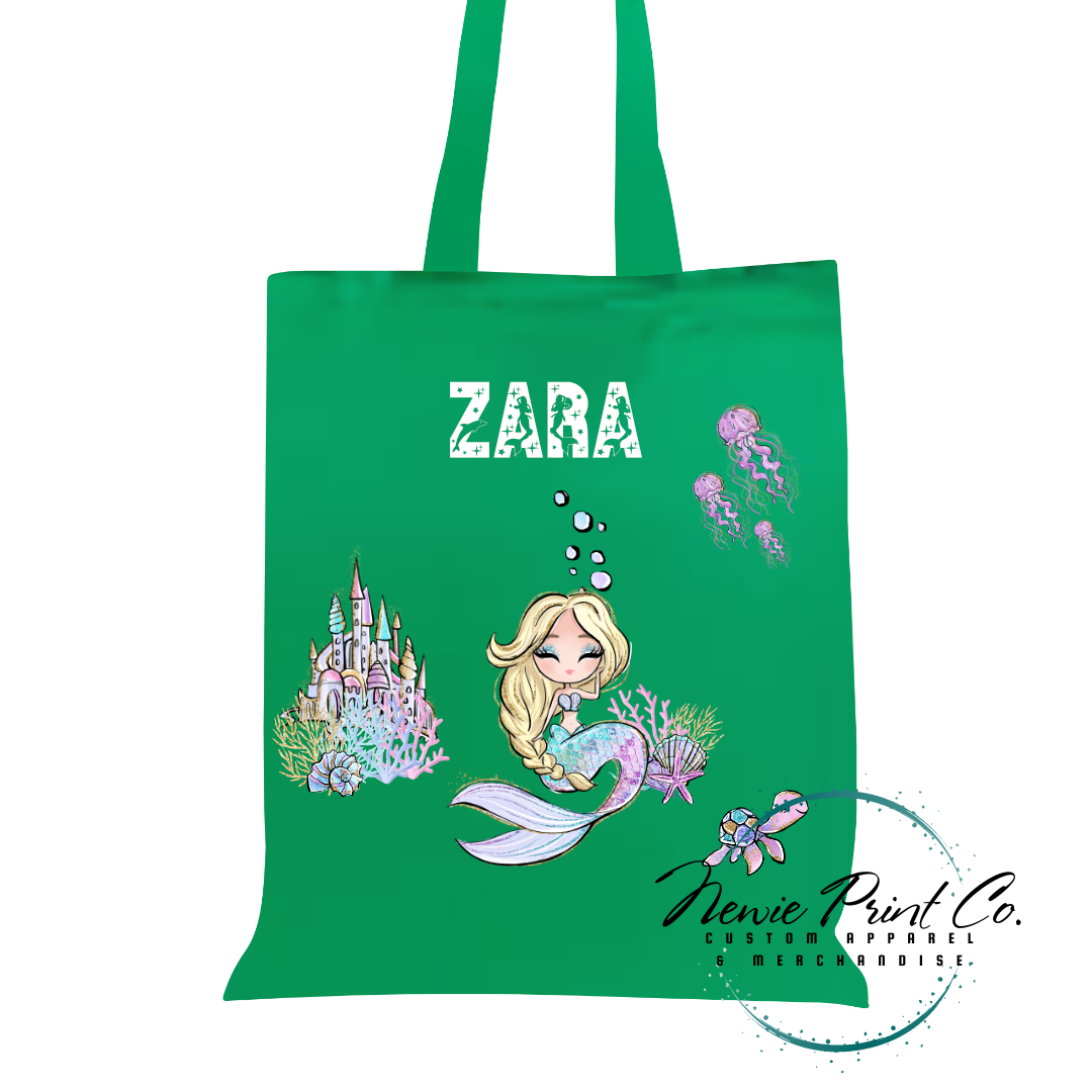 Mermaid - Personalised Tote/Library Bag