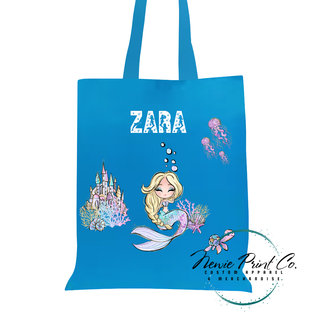 Mermaid - Personalised Tote/Library Bag