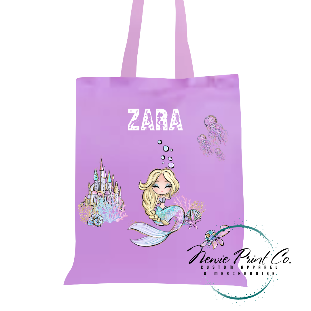 Mermaid - Personalised Tote/Library Bag