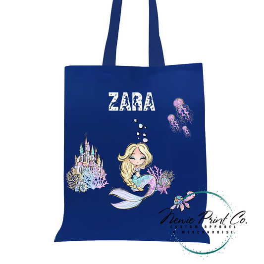 Mermaid - Personalised Tote/Library Bag