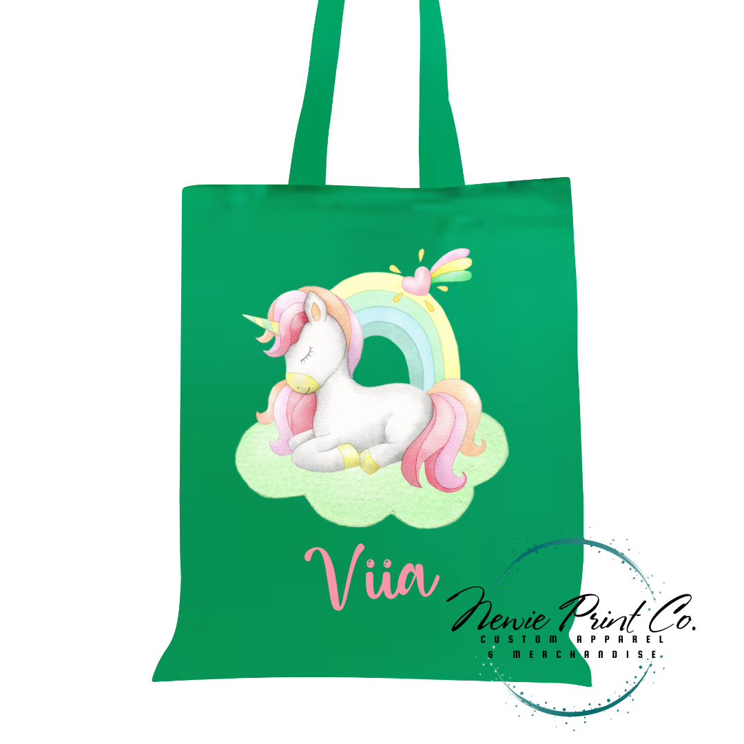 Unicorn - Personalized Tote/Library Bag