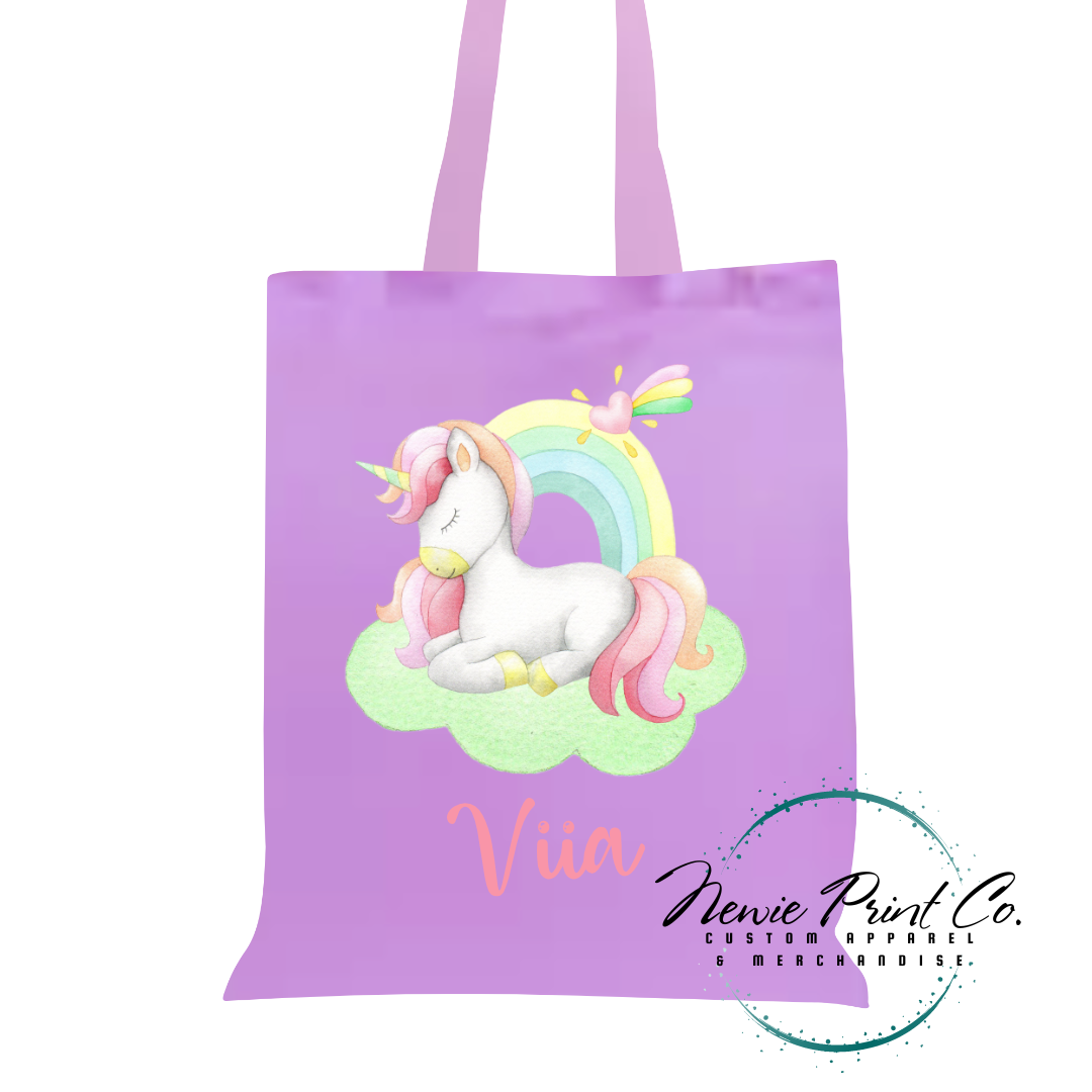 Unicorn - Personalized Tote/Library Bag