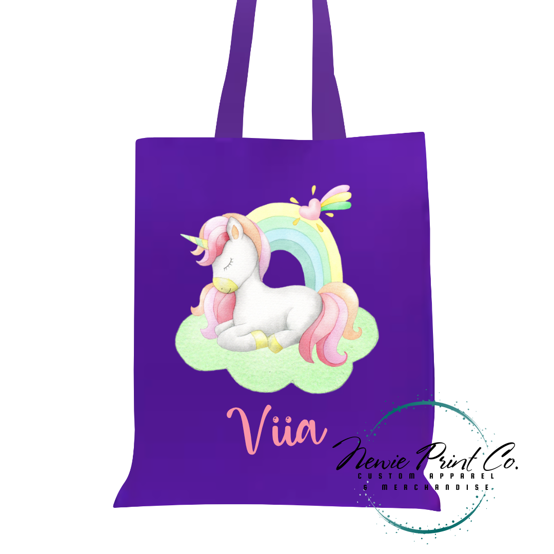 Unicorn - Personalized Tote/Library Bag