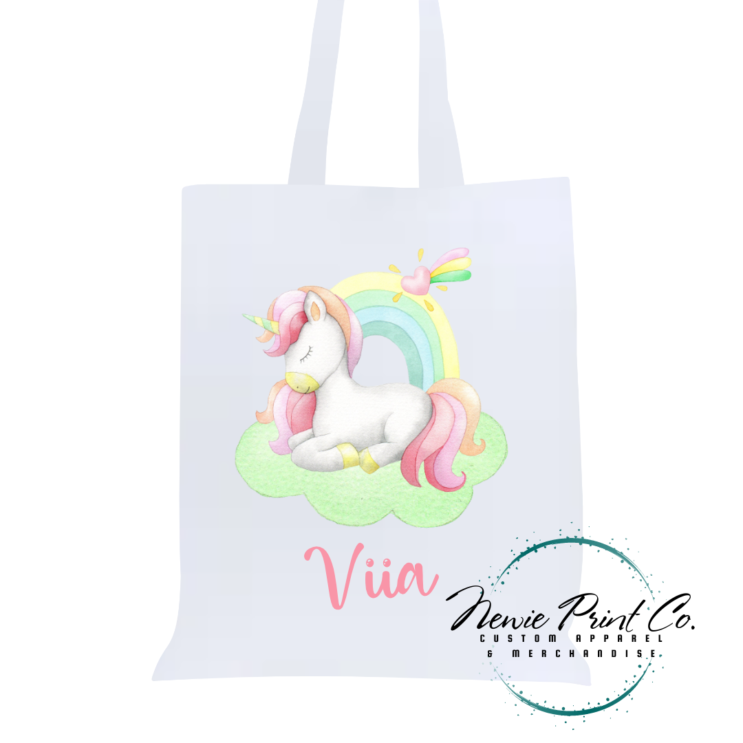 Unicorn - Personalized Tote/Library Bag