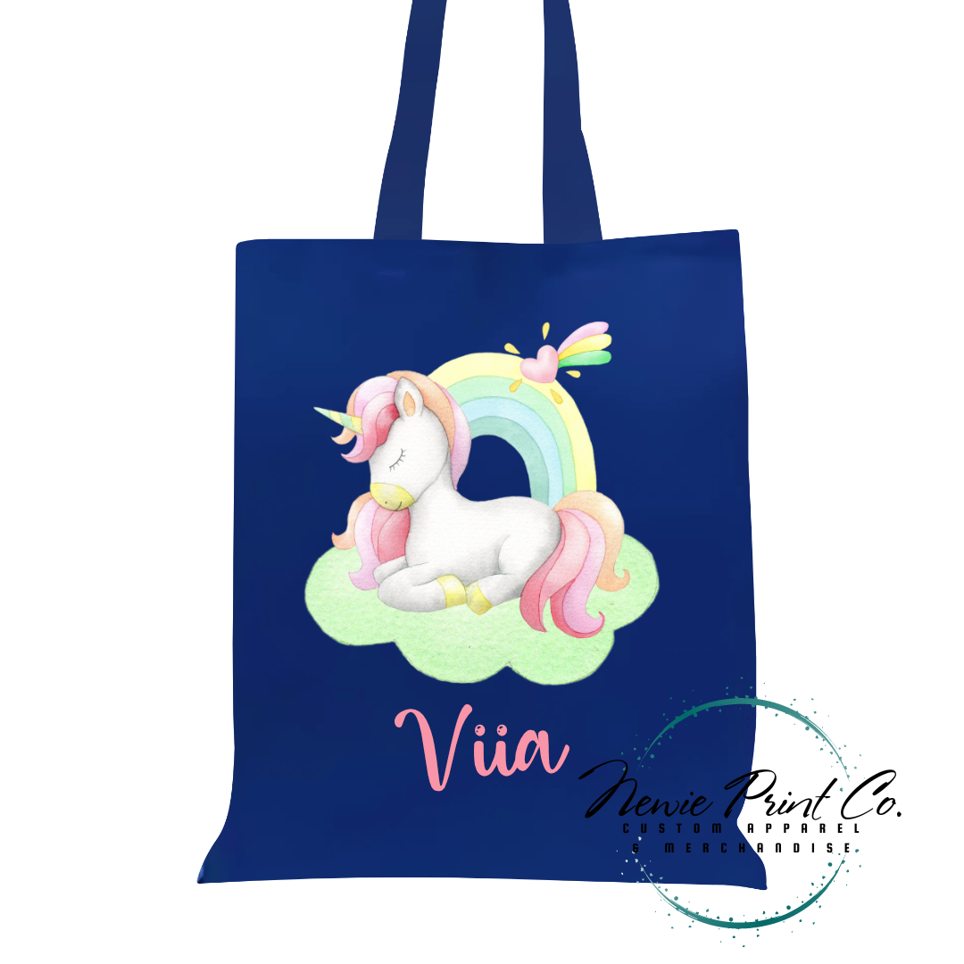 Unicorn - Personalized Tote/Library Bag