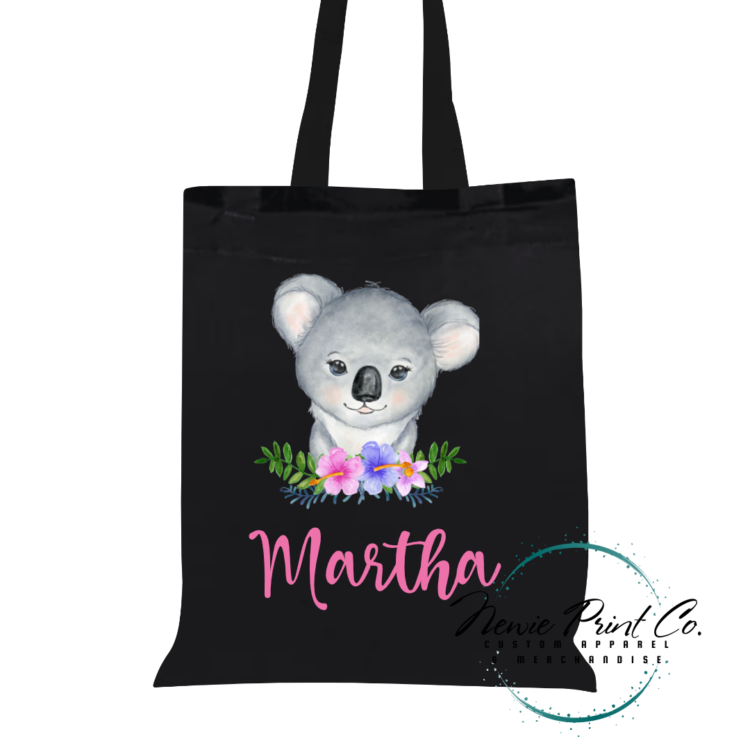 Koala - Personalized Tote/Library Bag