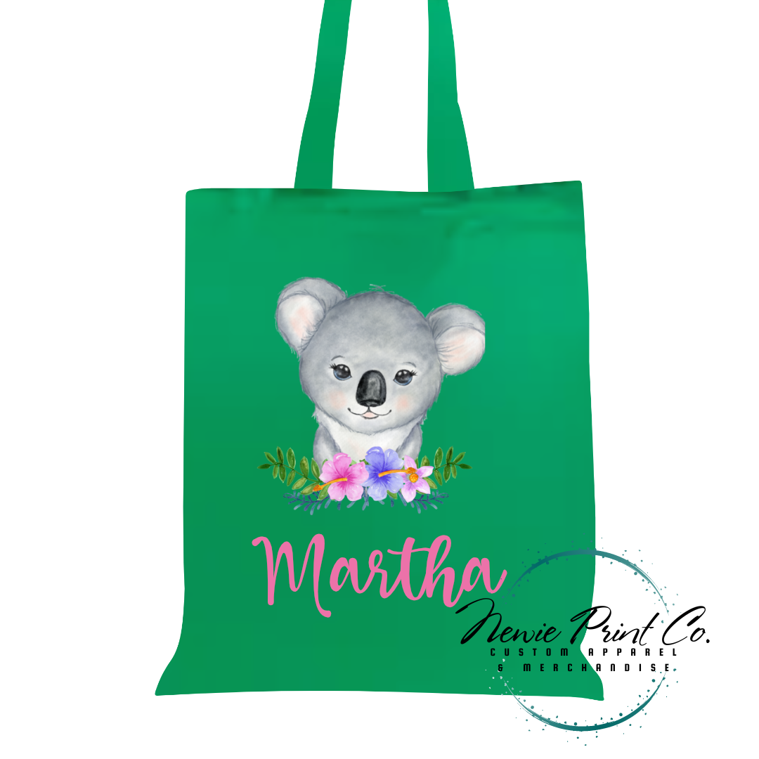 Koala - Personalized Tote/Library Bag