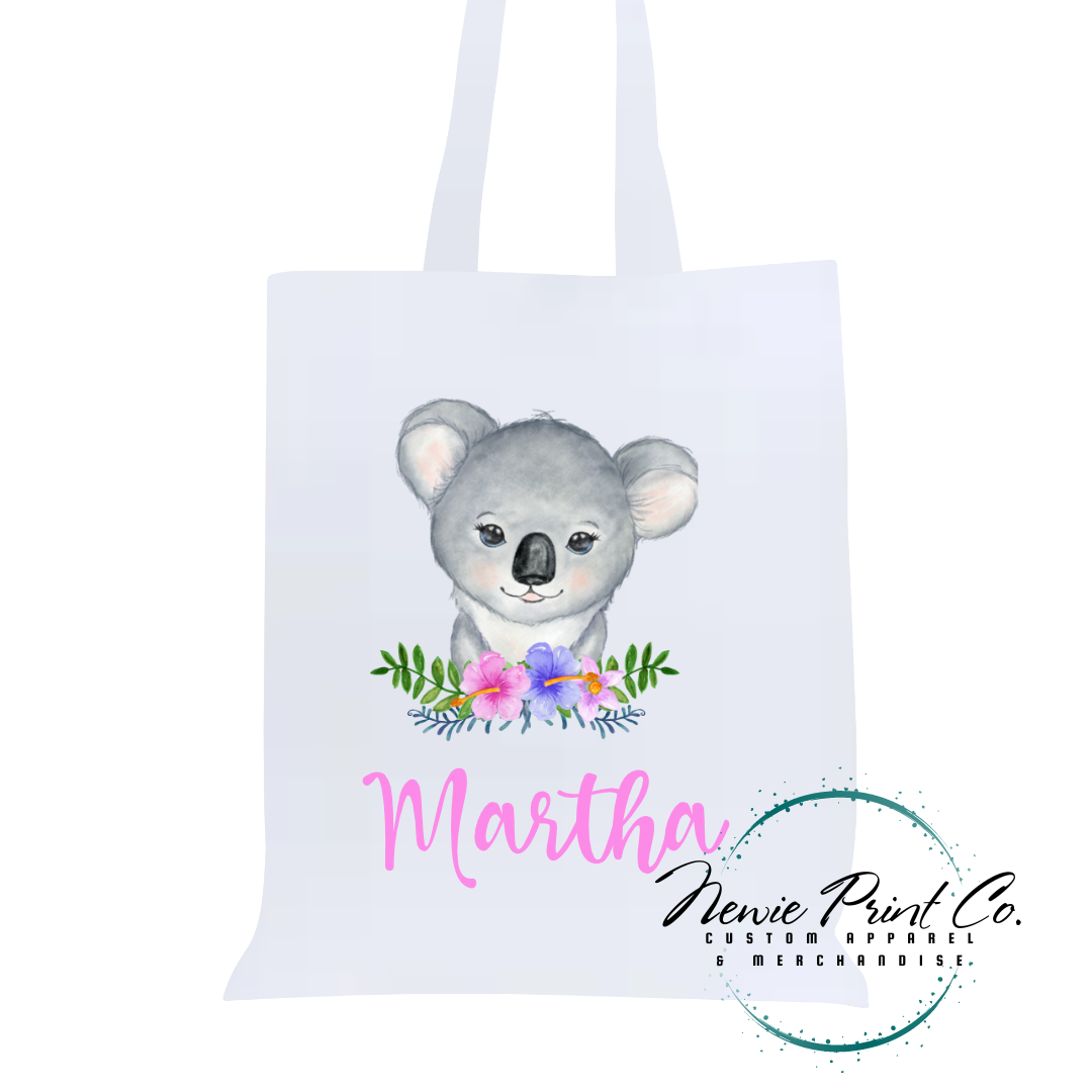 Koala - Personalized Tote/Library Bag