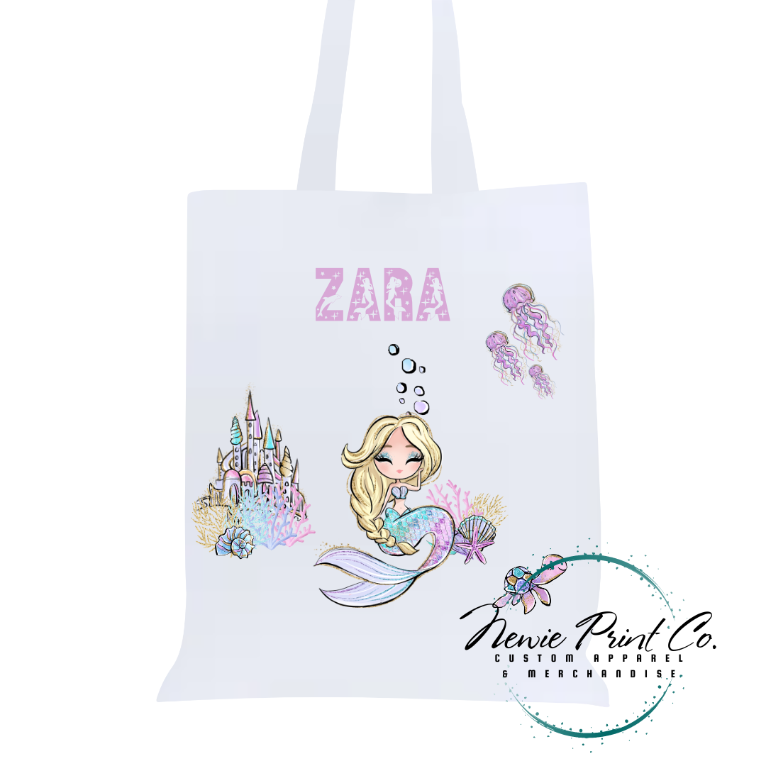 Mermaid - Personalised Tote/Library Bag