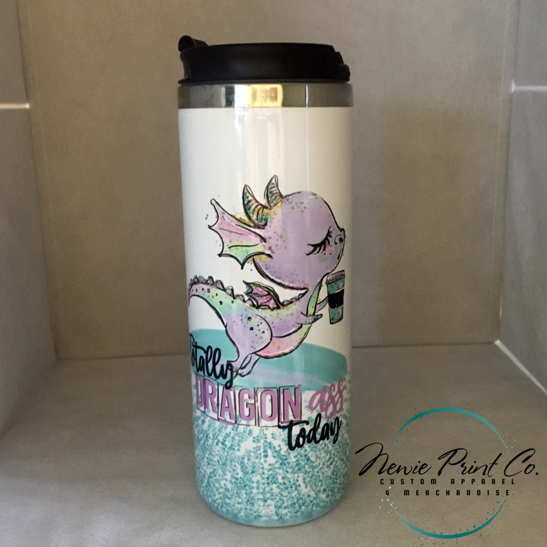 Really Dragon Ass Today Insulated Travel Coffee Tumbler - Printed