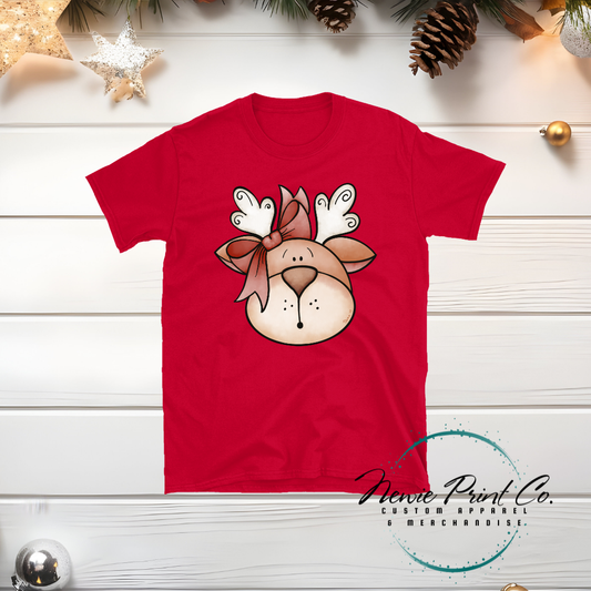 Reindeer Face - Christmas T-shirt