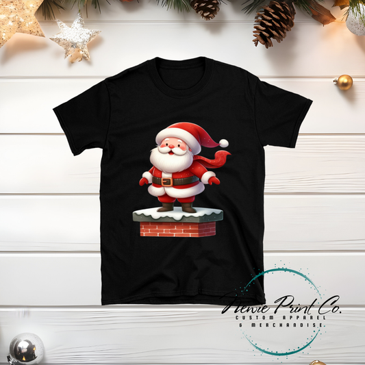 Santa & Chimney - Christmas T-shirt